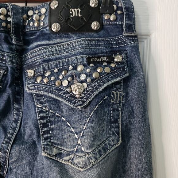 Miss Me Denim - Miss Me Y2K Vtg Signature Boot Distressed Jeans JW4288833 bling Western Size 29